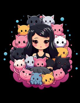 Composition Notebook Journal Wide Ruled Cute Kawaii With Cats