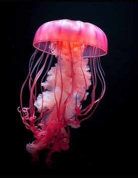 Hot Pink Jellyfish Composition Notebook
